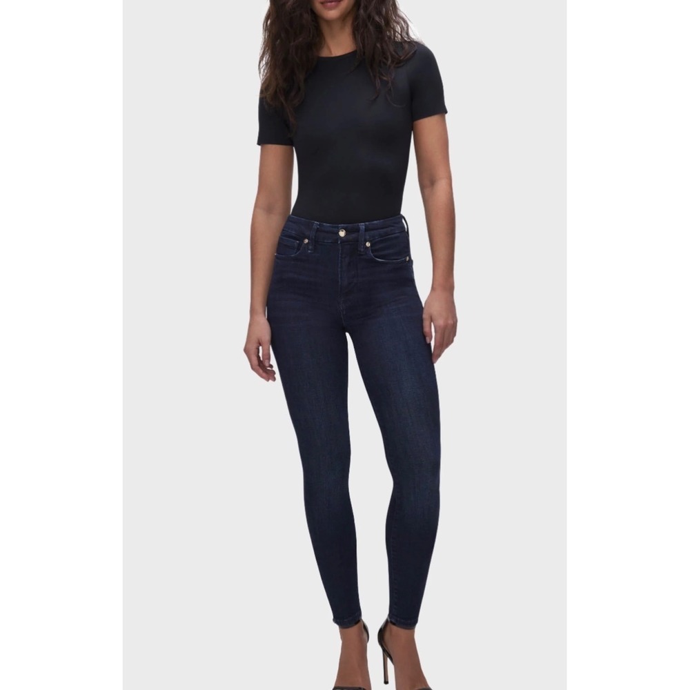 Good American Good Legs Skinny Jeans Blue 224 Dark Wash Plus 24 NWT